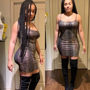 Spaghetti strapped bodycon dress